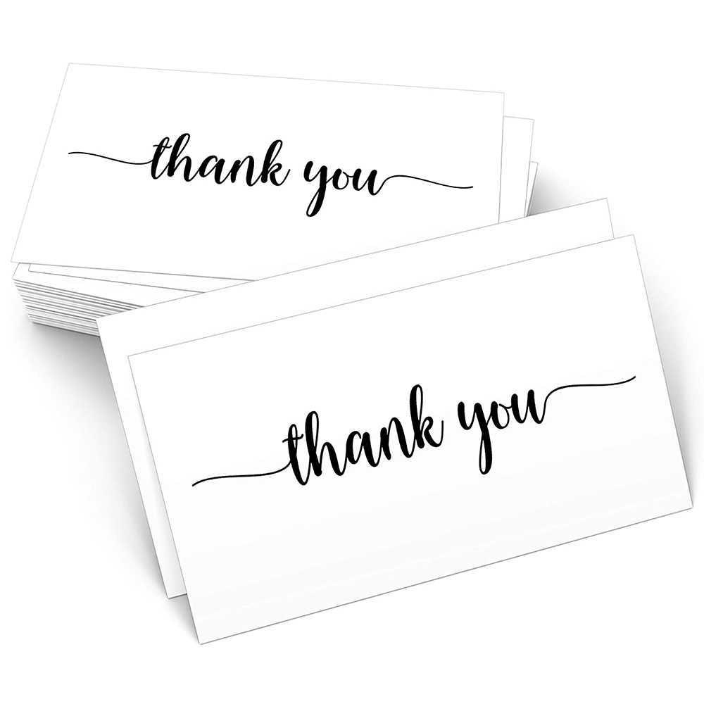 Gracias por apoyar mi tarjeta de visita pequeña, tarjeta de felicitación de agradecimiento, color blanco, 9x5,4 cm, tienda de vendedores, 10-30 piezas: Papel espuma / Blanco