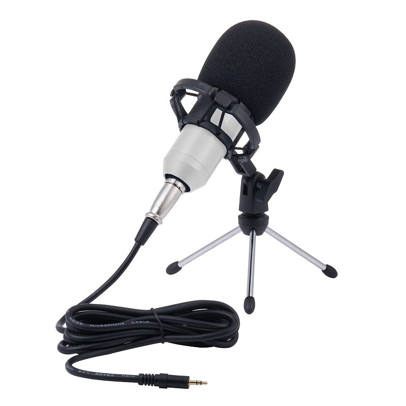 COOL DIER BM800 Condenser Microphone Mikrofon Condenser Sound Recording MIC With Shock Mount For Radio Braodcasting: White