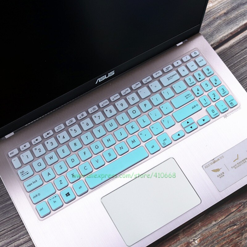 Silicone Laptop Keyboard Cover Skin For Asus Vivobook 15 ASUS VivoBook 15 M515UA M515U M515D M515DA M515 DA UA 15.6 Inch: Gradient Skyblue