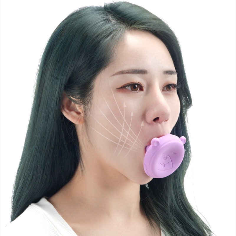 V Face Slimming Tool Face Lift Skin Firming V Shape Exerciser Instrument Cute Portable Anti Wrinkle Mouth Exercise Tool