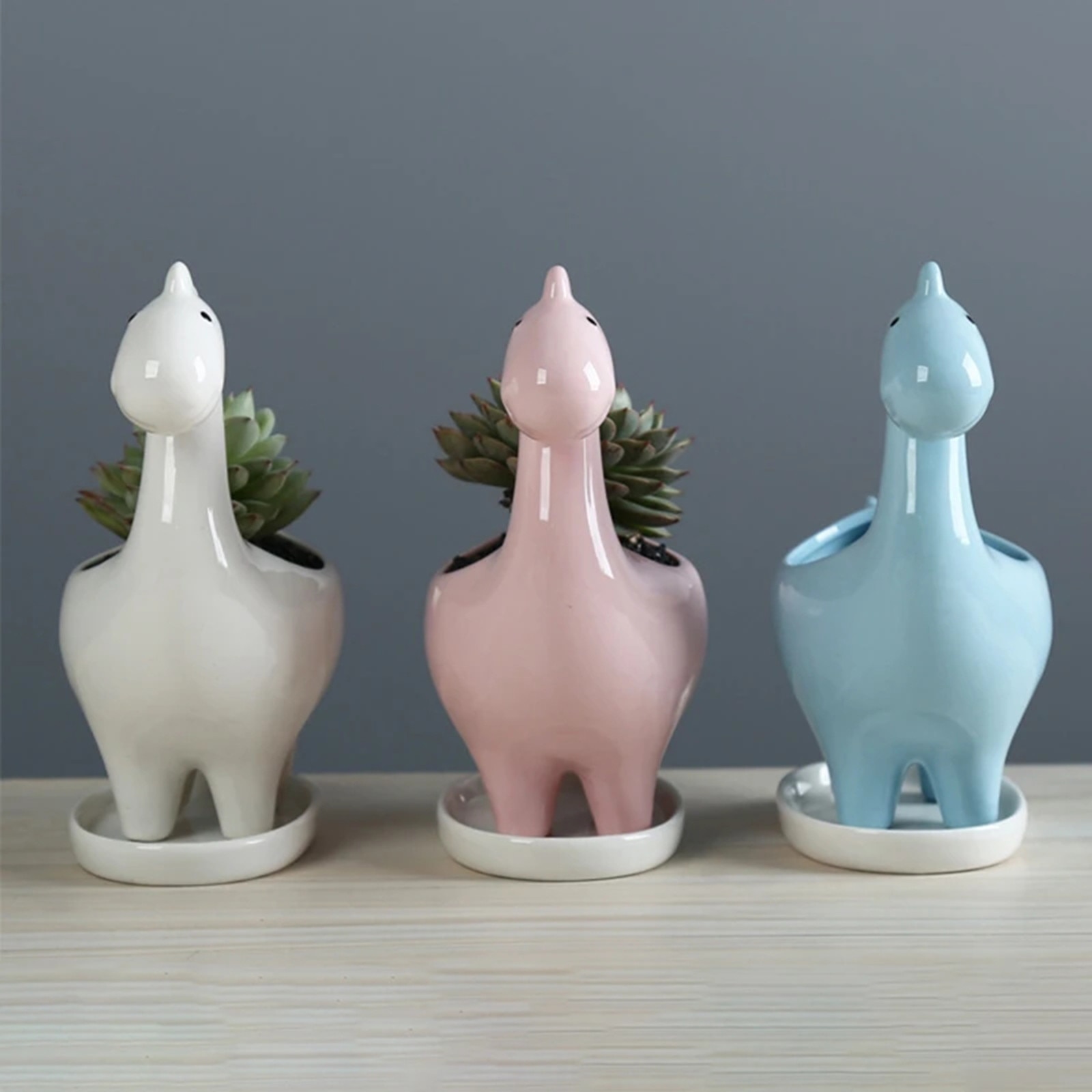 Creatieve Keramische Leuke Dinosaurus Bloempot Succulente Tuin Tafelblad Decoratie Met Lade Dinosaurus Bloempot Bloempot