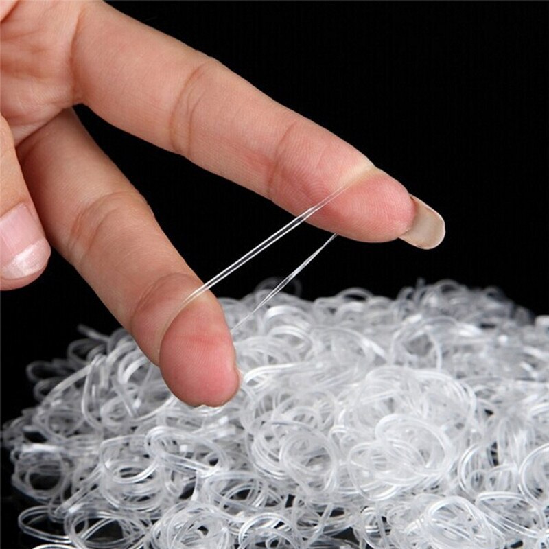 Ofice Binding Rubber Rope Girls Ponytail Holder Elastic Hair Bands Ties Braids Plaits Headband 300pcs/pack