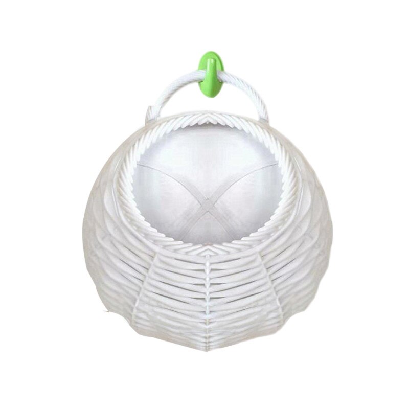 Panier de fleurs mural de jardin grande taille panier de fleurs en rotin fait main pot de fleurs en osier rustique nid d'oiseaux pot suspendu: White