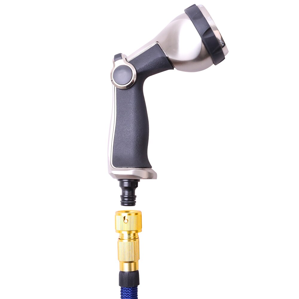 Tuinslang Set 7 Patroon Metalen Wtare Gun Met Uitbreidbaar Water Injector Magic Tuinslang Hogedruk Watering Slang Auto wassen