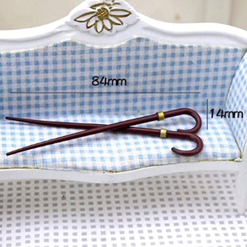 1pc Simulazione signore Bastone Da Passeggio Stampella Giocattolo Modello per la Casa di Bambola Decorazione 1/12 Miniatura casa delle bambole Accessori