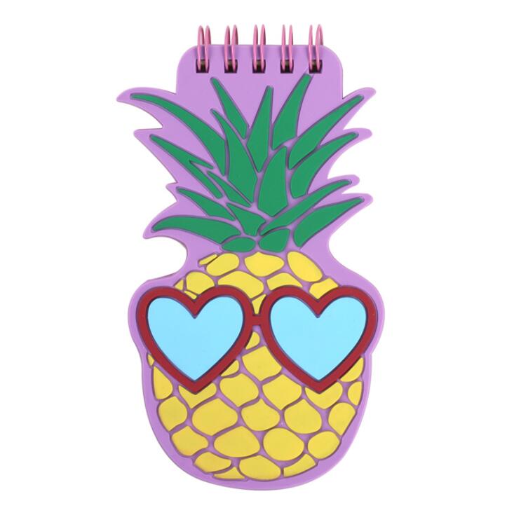 1 Piece Kawaii Unicorn Mini Pocket Coil Notebook Blank Diary Memo Notes Graffiti Sketch Book For Kids To Do It Planner Notepads: Pineapple