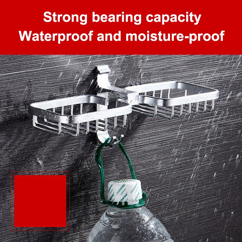 Soap Dish Bathroom Soap Holder Tray Aluminum Soap Rack Shelf Wall Mounted Accessories Shower Plate Storage Basket