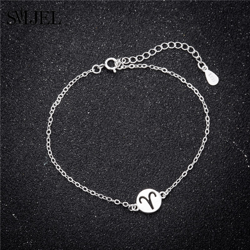 SMJEL Personalize 12 Constellation Zodiac Sign Bracelets for Women Girl Cancer Leo Virgo Libra Women Men Jewelry pulsera mujer