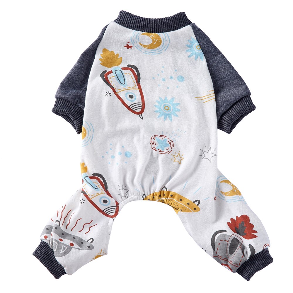 Hundekleidung, Overall, Schlafanzug, welpen- und katzenkleidung, kleidung, Schlafanzug für kleine hunde, hautfreundlich, personalisierbare hundepyjamas, kostümich: Raumschiff / S
