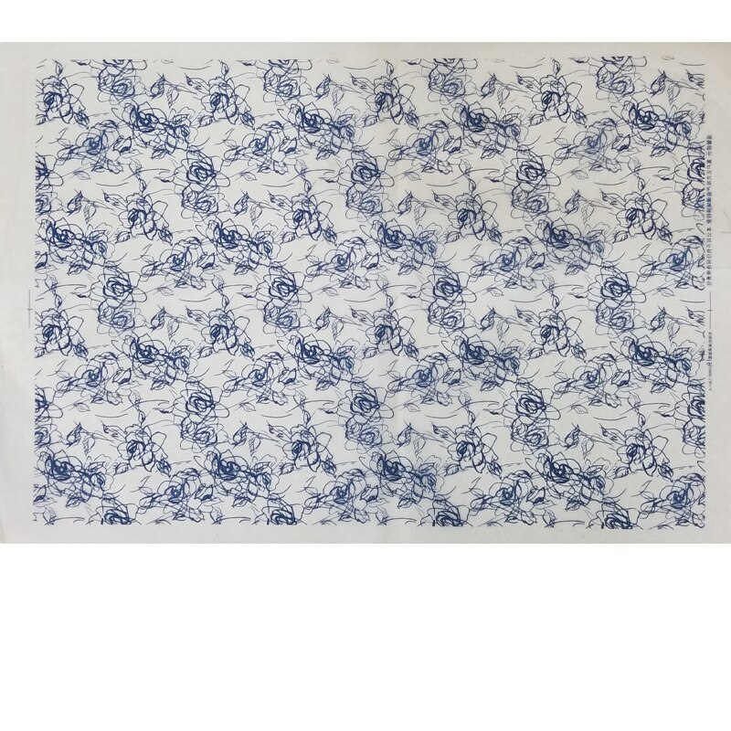 Papel de flores de colores Jingdezhen, cerámica, arcilla, bajo esmalte, porcelana azul y blanca, papel de transferencia de alta temperatura, 1 unidad: 17