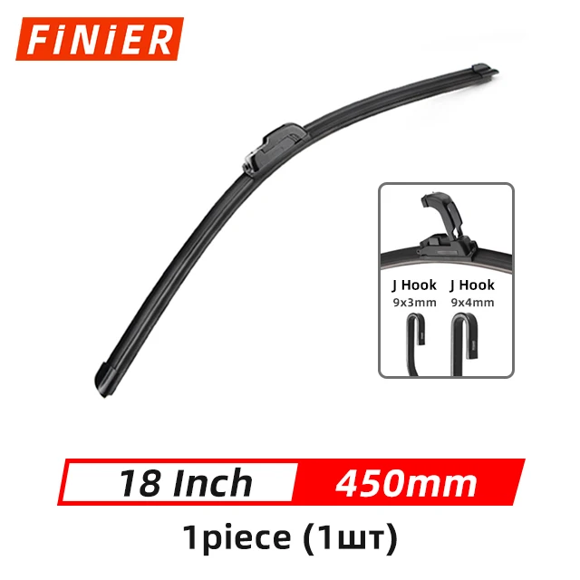 General J U Hook-limpiaparabrisas Universal para coche, accesorios de goma para parabrisas de 14, 16, 17, 18, 19, 20, 21, 22, 24 y 26 pulgadas: 18 Inch