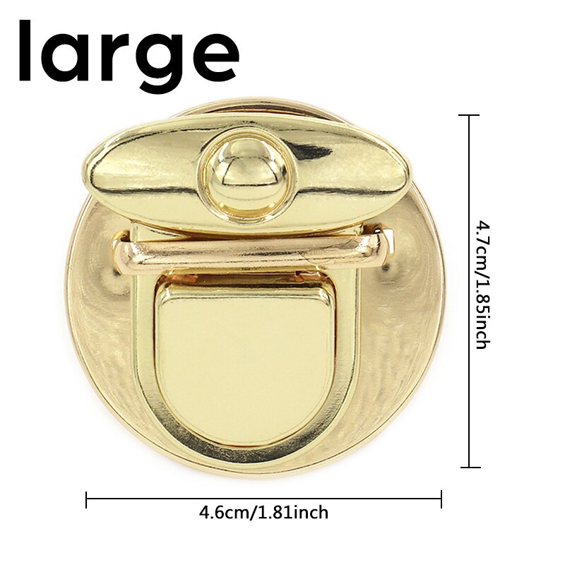 Leather shoulder bag metal accessories leather handicrafts ladies handbag DIY bag hardware accessories flip lock buttons: Style D