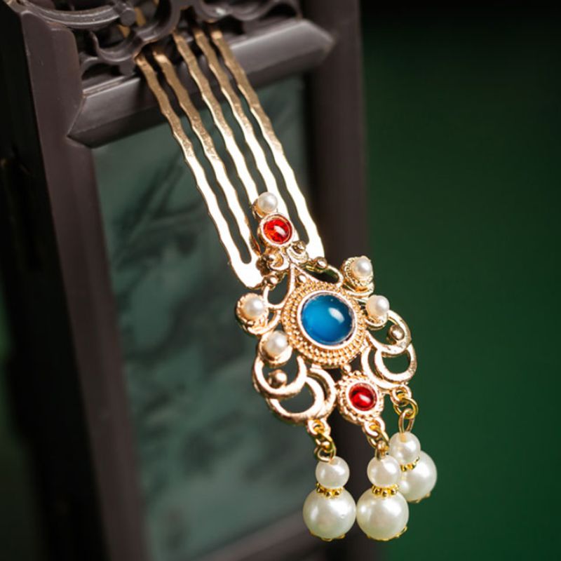 Vintage Haar Kam Haaraccessoires Voor Vrouwen Chinese Hanfu Haarspeld