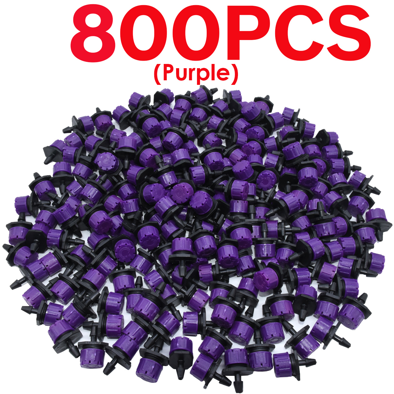 Greenhouse 30-800PCS 4-Type Garden 1/4'' Adjustable Micro Nozzle Drip Irrigation System 4/7MM Watering Sprinkler Emitter Dripper