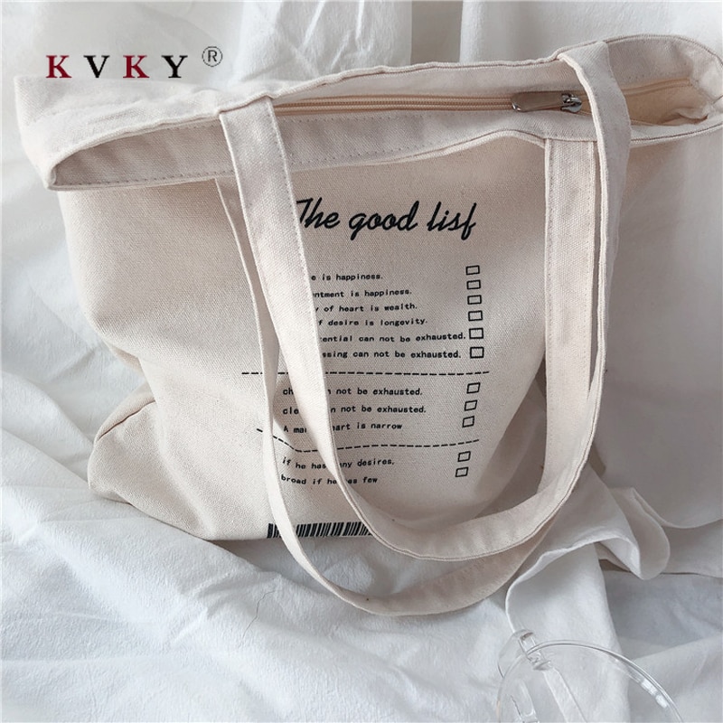 Dames canvas schoudertas grote capaciteit katoenen stoffen boodschappentassen dames handtas opvouwbare herbruikbare strandtas