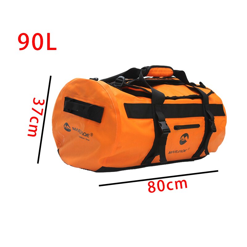 Outdoor Waterproof Bag Fishing Dry Bag Camping Fitness Sailing Water Resistant Bag Trekking River Expedition Shoulder Ocean Pack: FSXLB01-90L 1