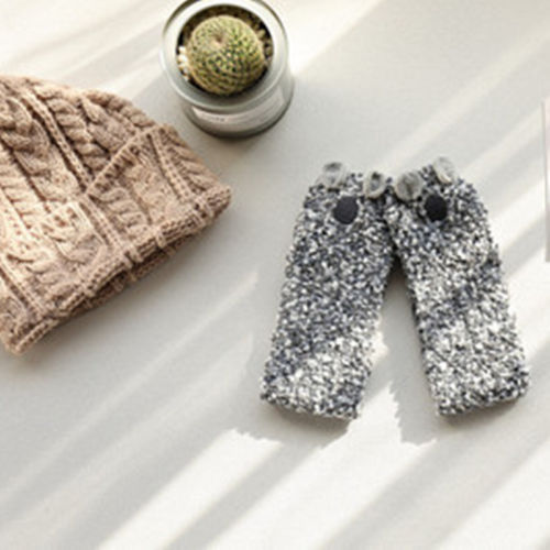 Baby Girls Socks Knee High With Bows Princess Girl Cute Baby Animal Printed Sock Long Tube Kids Child Leg Warmers: Gray