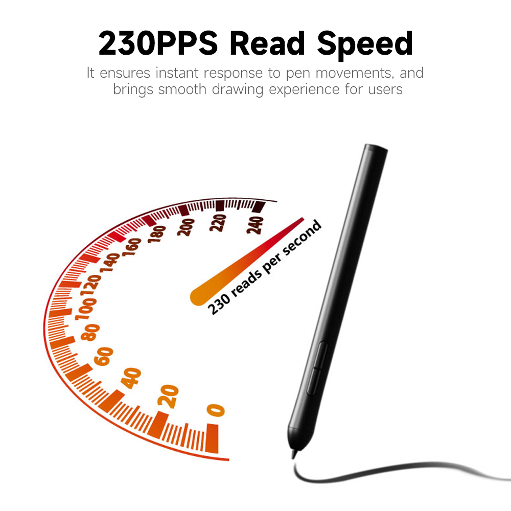 Tableta gráfica WP9625B, Tablet de dibujo con 8192 niveles de sensibilidad a la presión, resolución 5080LPI, 230PPS, velocidad de lectura, conexión 2,4G/BT