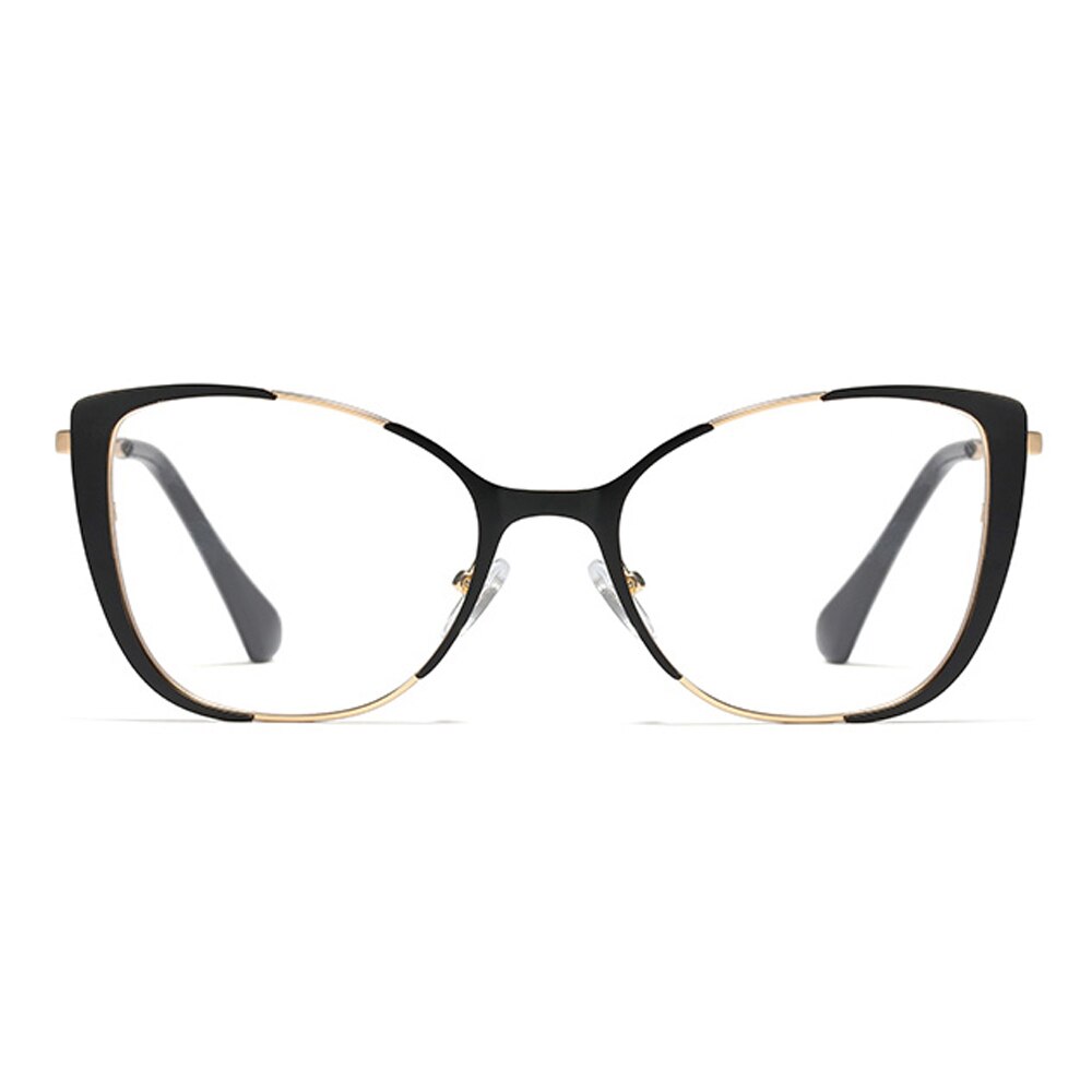 Peekaboo retro Katze Auge brille rahmen für frauen optische damen artikel klar objektiv metall brillen Rahmen weibliche dekoration