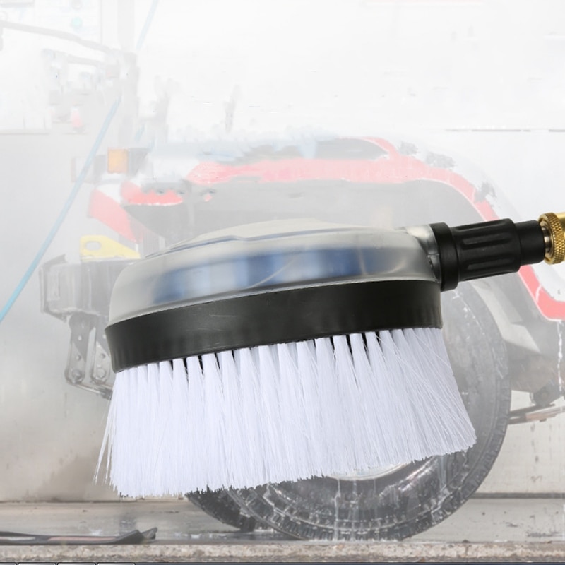 Hydraulic Levels Car Wash Brush Automatic Rotation Washer Car Cleaning Washing Plastic Head Tools With 1/4 Inch Quick Connect