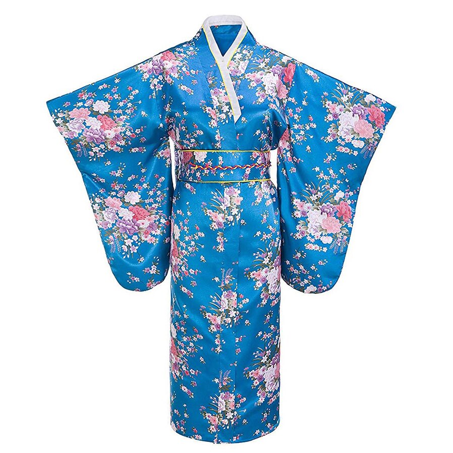 Kimono tradicional japonés de talla grande para mujer, ropa Vintage, novedad clásica, disfraz de Cosplay, ropa de actuación suave de manga larga