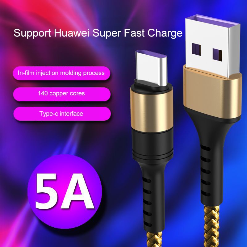 5a type c usb-kabel supersnel opladen voor huawei mate 20 p30 p20 pro  qc2.0 qc3.0 qc4.0 snel opladen telefoonkabel type-c usb-draad