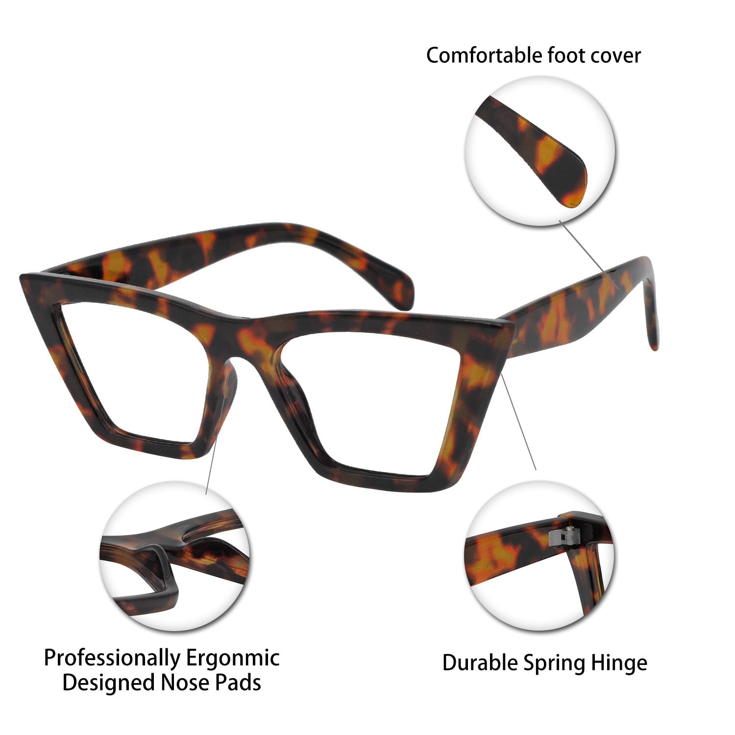 OCCI CHIARI Oversize de bloqueo de luz azul gafas de mujer gato ojo gafas óptico transparente marco computadora gafas para personas con miopía