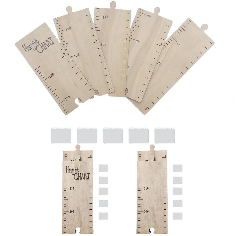 Height Ruler Exquisite Splice Type Height Growth Chart Multi-purpose 1 Set Wooden Height Growth Chart Wall Ruler