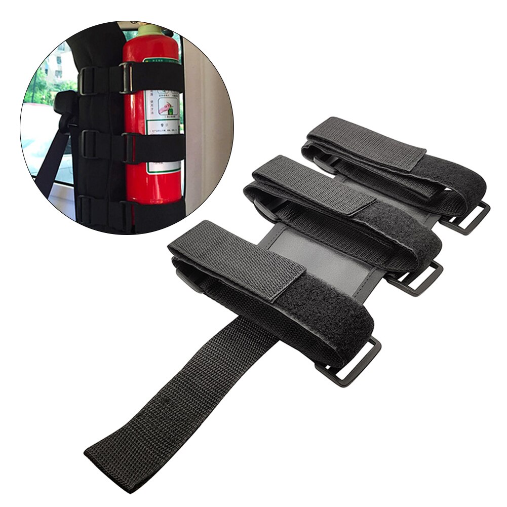 Nylon Base Adjustable Holder Bus Fire Extinguisher Strap Stretchable Water Bottle Truck Stable Storage Tight Anti Slip Car