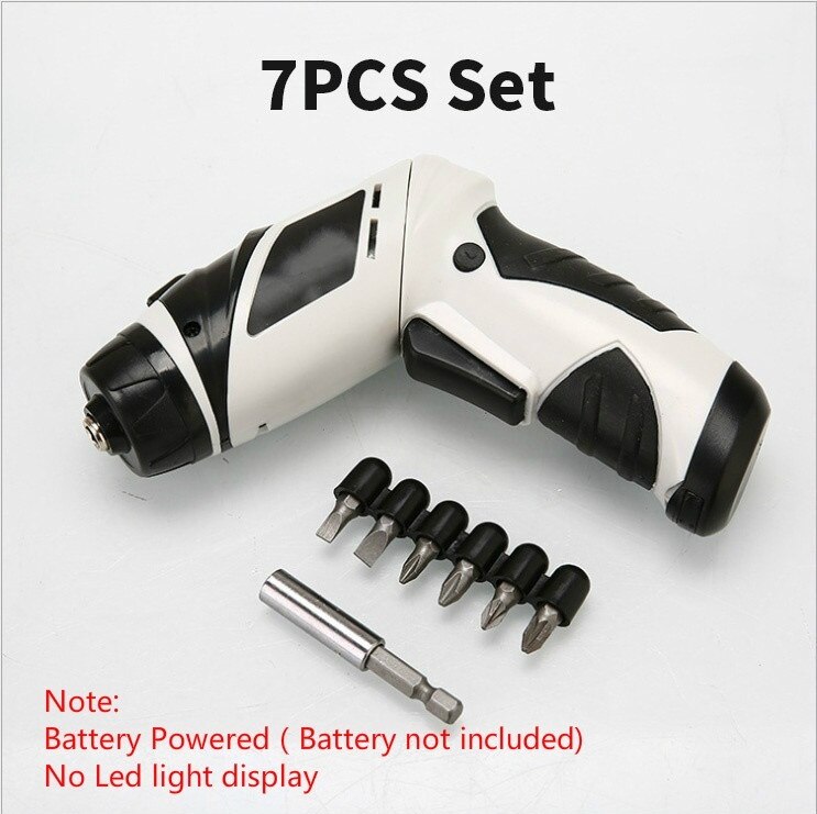7/44 stuks mini handzame verstelbare elektrische schroevendraaier mini draadloze dremel multifunctionele doe-het-zelf elektrische gereedschappen: Set van 7 stuks