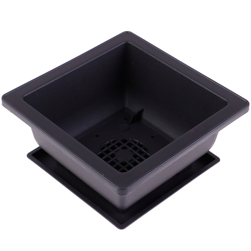 Maceta de plástico de imitación para balcón, macetas cuadradas de plástico para bonsái, cuenco para vivero, jardinera rectangular de imitación