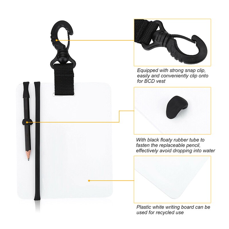 Underwater Writing Slate Wordpad Notebook Pencil Painting Board Equipment for Scuba Diving Snorkel outdoor diving boating marine