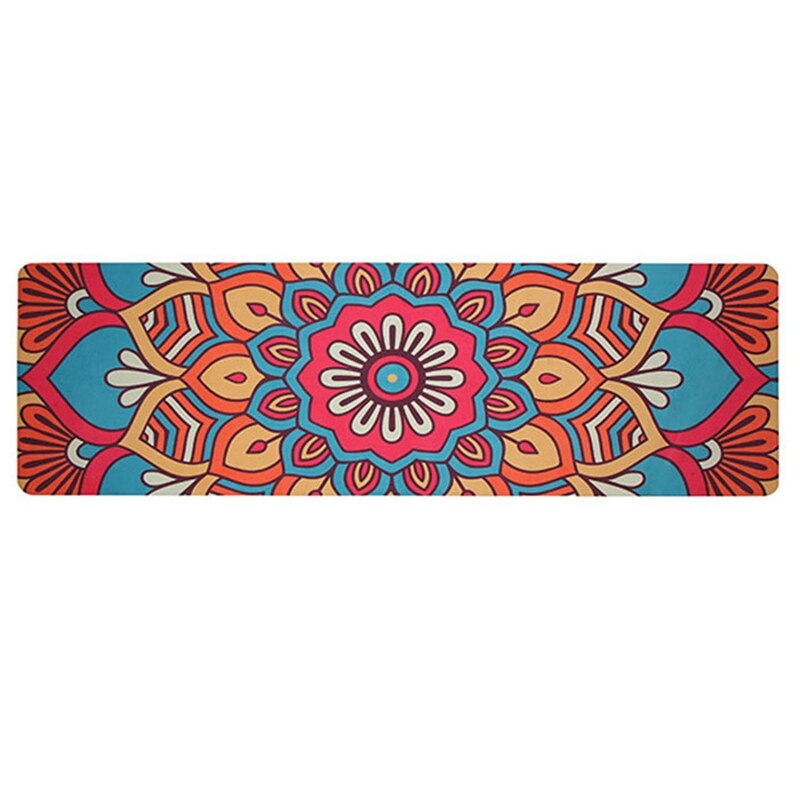 Yoga Mat - 10mm Thick - Non-Slip PVC - Lotus Pattern - Fitness & Exercise Pad