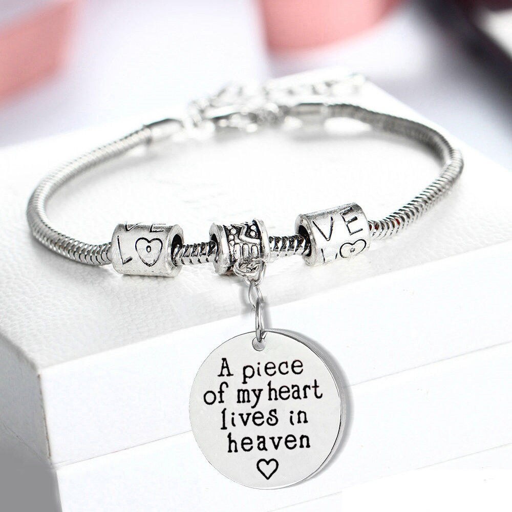 Mother Daughter Son Grandmother Heart Paw Lover Heart Bracelet Family Friends Love Charm Birthday Women Men Party Xmas BFF: A Piece Of My Heart