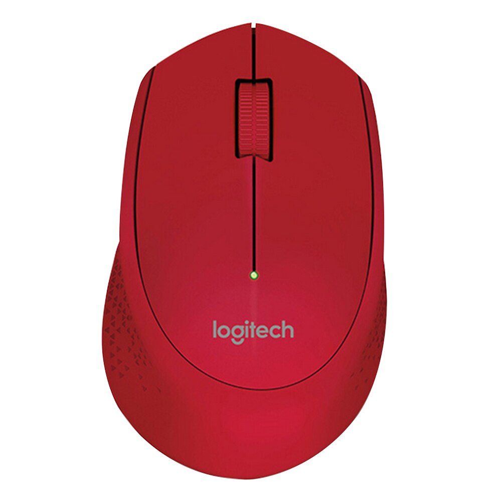 Logitech M280 Wireless Optical Mouse Computer PC Laptop 2.4GHz 3 Buttons Receiver Cordless Mice Portable wireless mouse for work: Red