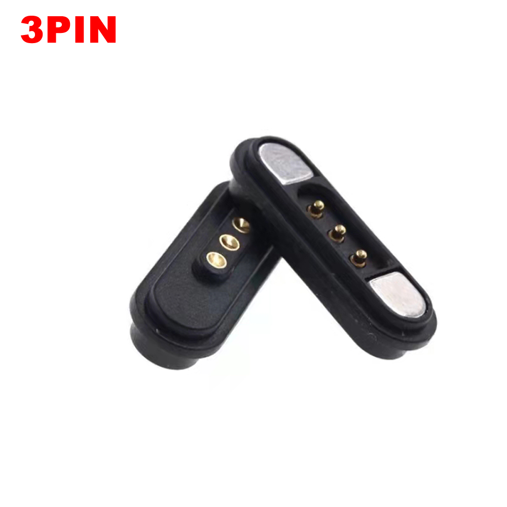 1sets 3A Magnetic Pogo Pin Connector 2 3 4 5 6 Positions Pitch 2.2 MM Spring Loaded Pogopin Male Female waterproof Contact Strip: B 3P 1sets