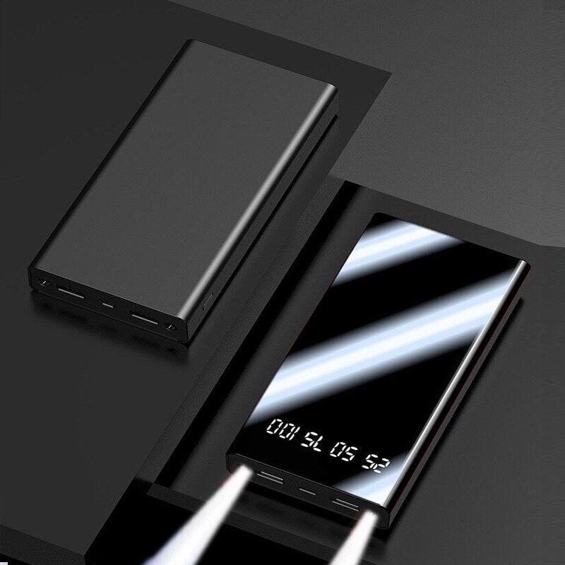 50000Mah Mobiele Power Bank Met Zaklamp Led Digitale Display Snel Opladen Externe Batterij Travel Outdoor Draagbare Oplader