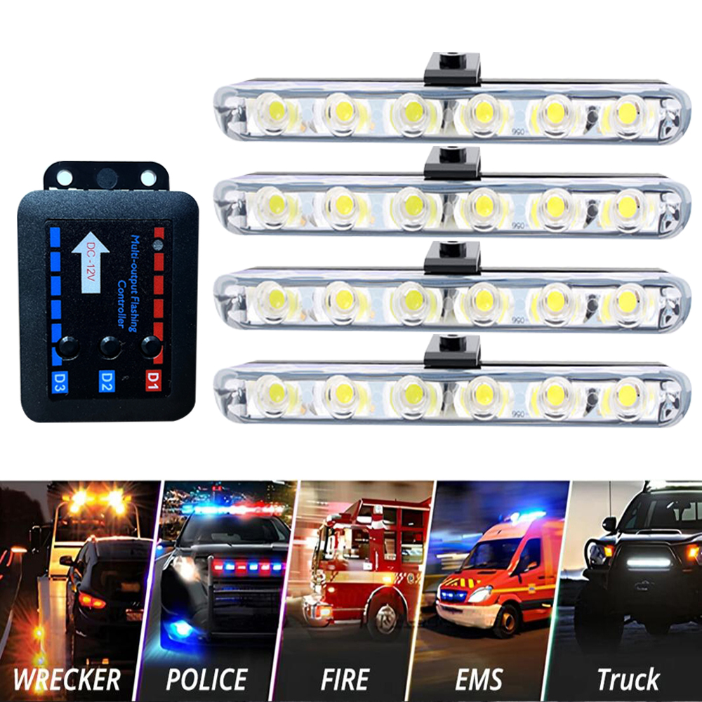 Led-bilgallerlampa led-blinkande varningsljusramp brandbil motorcykel polis nödsignallampa suv släpvagnslampa 12v