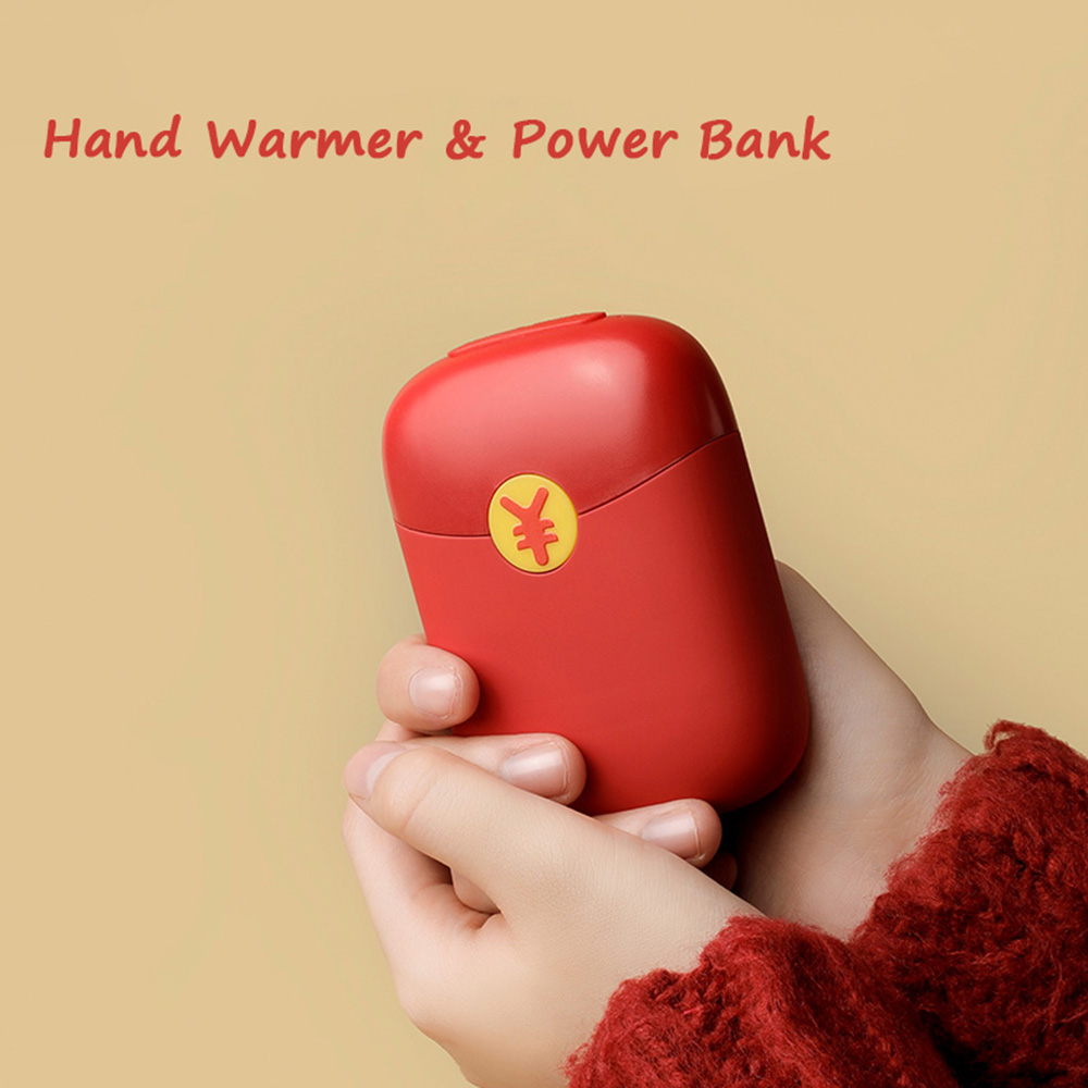 Leuke Cartoon Winter Mini Handwarmer Draagbare Usb Oplaadbare 4000 Mah Power Bank Dubbelzijdig Quick Verwarming Emergency Warmer