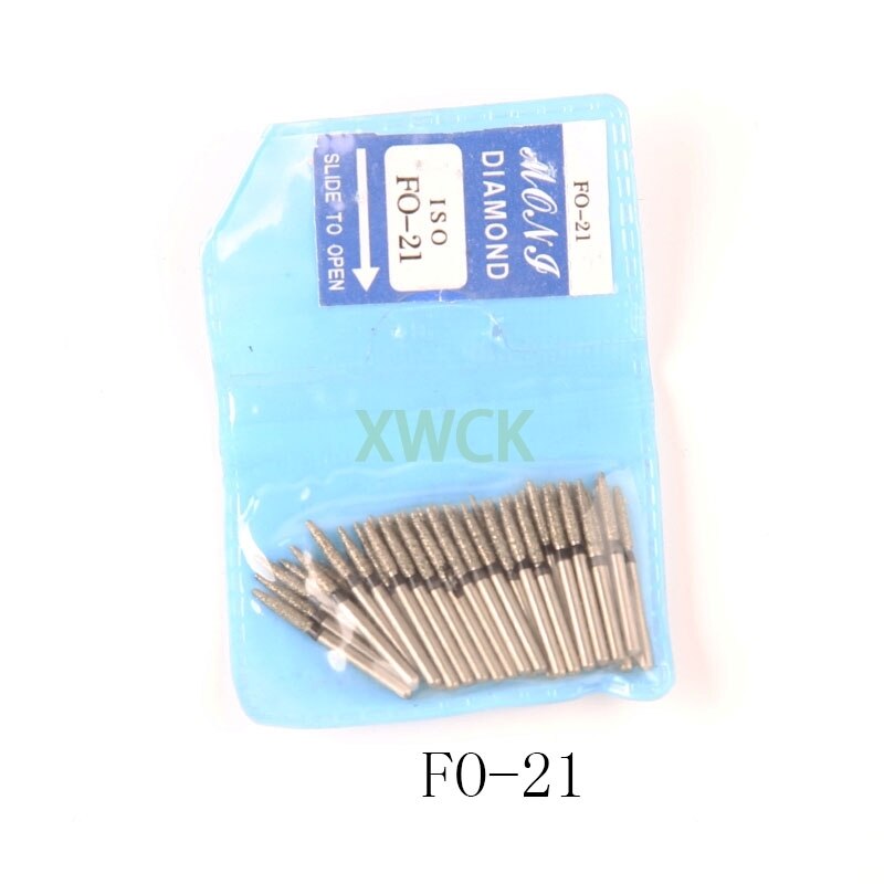 50pcs/bag Dental Teeth Polishing Burs Dental Diamond Polishers for Polishing Smoothing Teeth Polishers: Fo-21