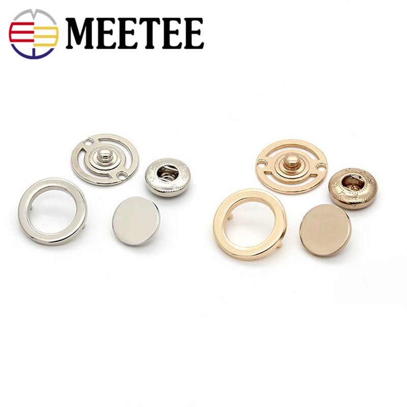 Meetee 5pcs 18-30mm Metal Hollow Snap Buttons Coat... – Grandado