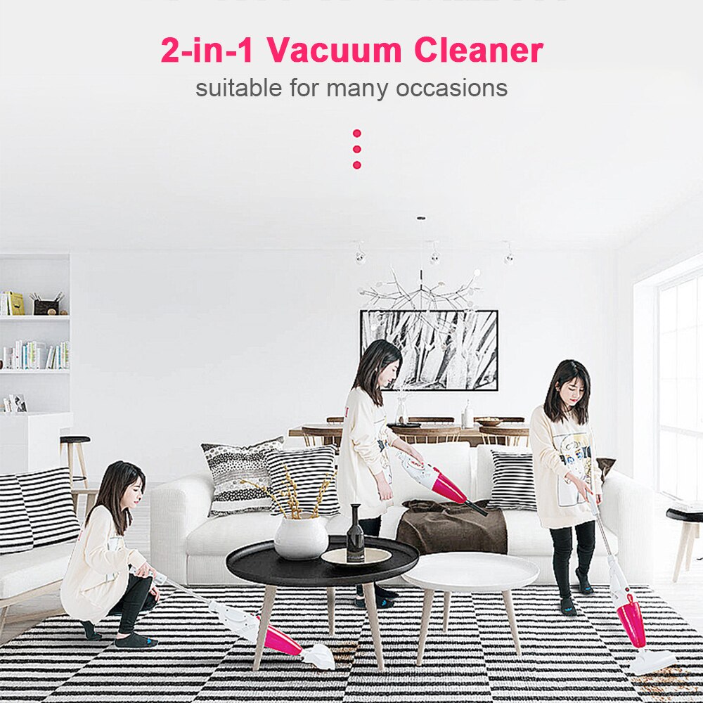 Handheld Vacuum Cleaner 2-In-1 Handheld Cleaner & Stick Vacuum Cleaner with Easy Empty Dust Cup for Home Hard Floor