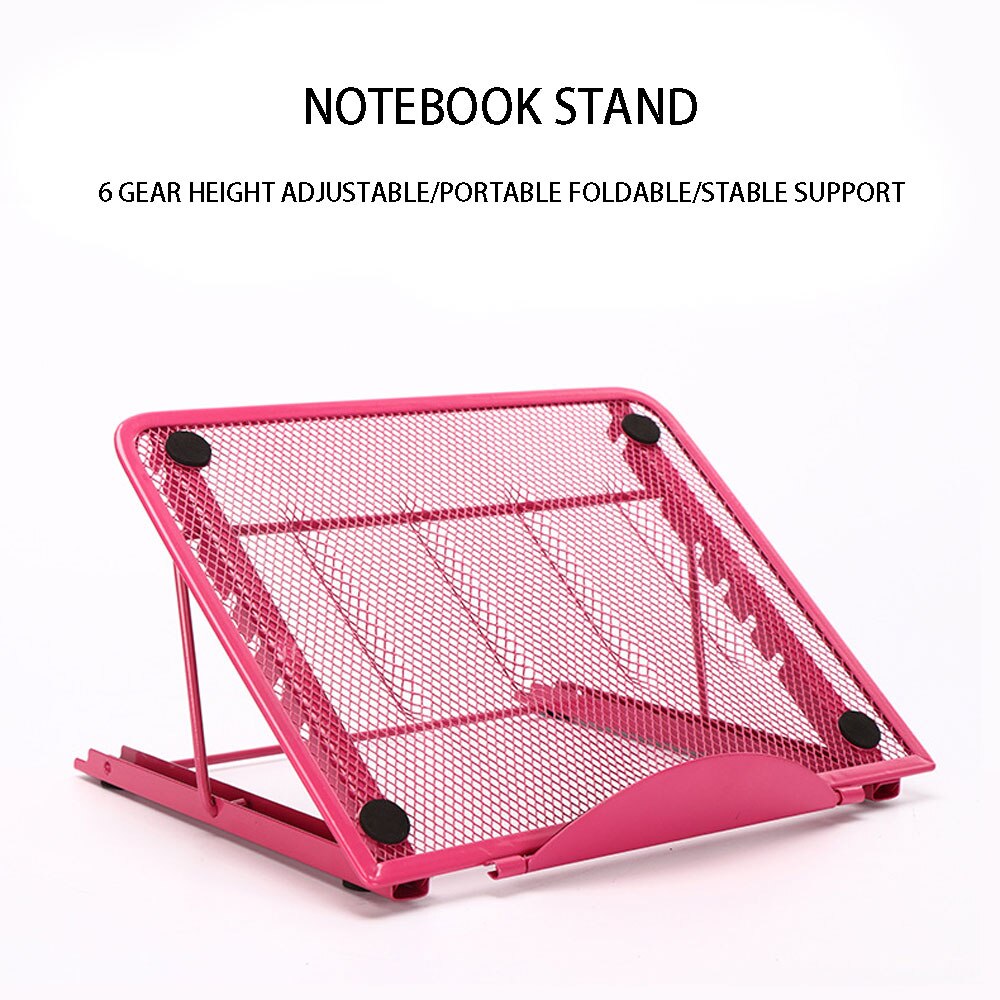 Laptop Beugel Metalen Verstelbare Laptop Stand Travel Verstelbare Standaard Beugel Nuttig Draagbare Meerdere Kleuren: Rood