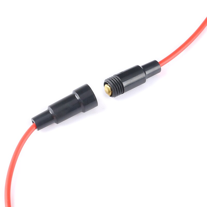 5Pair 5*20mm Inline Fuse Holder 220V Fast-Blow Screw Type Fuse Holder Quick-Blow Glass Fuse Holder 6*30MM with 22 AWG cable