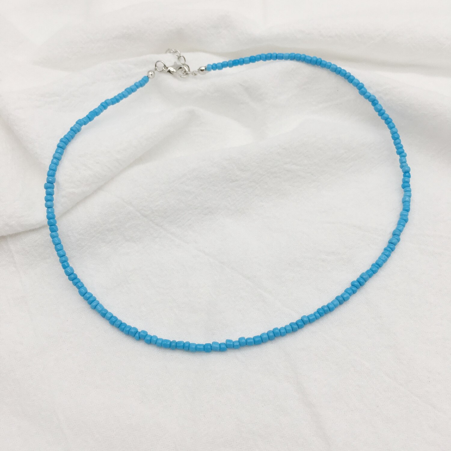 Choker damski 2021 moda 3 mm koraliki Bohemia Beach krótki naszyjnik dla urody kobiety dziewczyny hurtownia naszyjnik