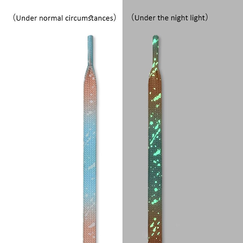 Cordones luminosos para zapatillas planas, cordones fluorescentes de lona que brillan en la oscuridad, 5 colores, 120/140CM: Azul / 140 cm