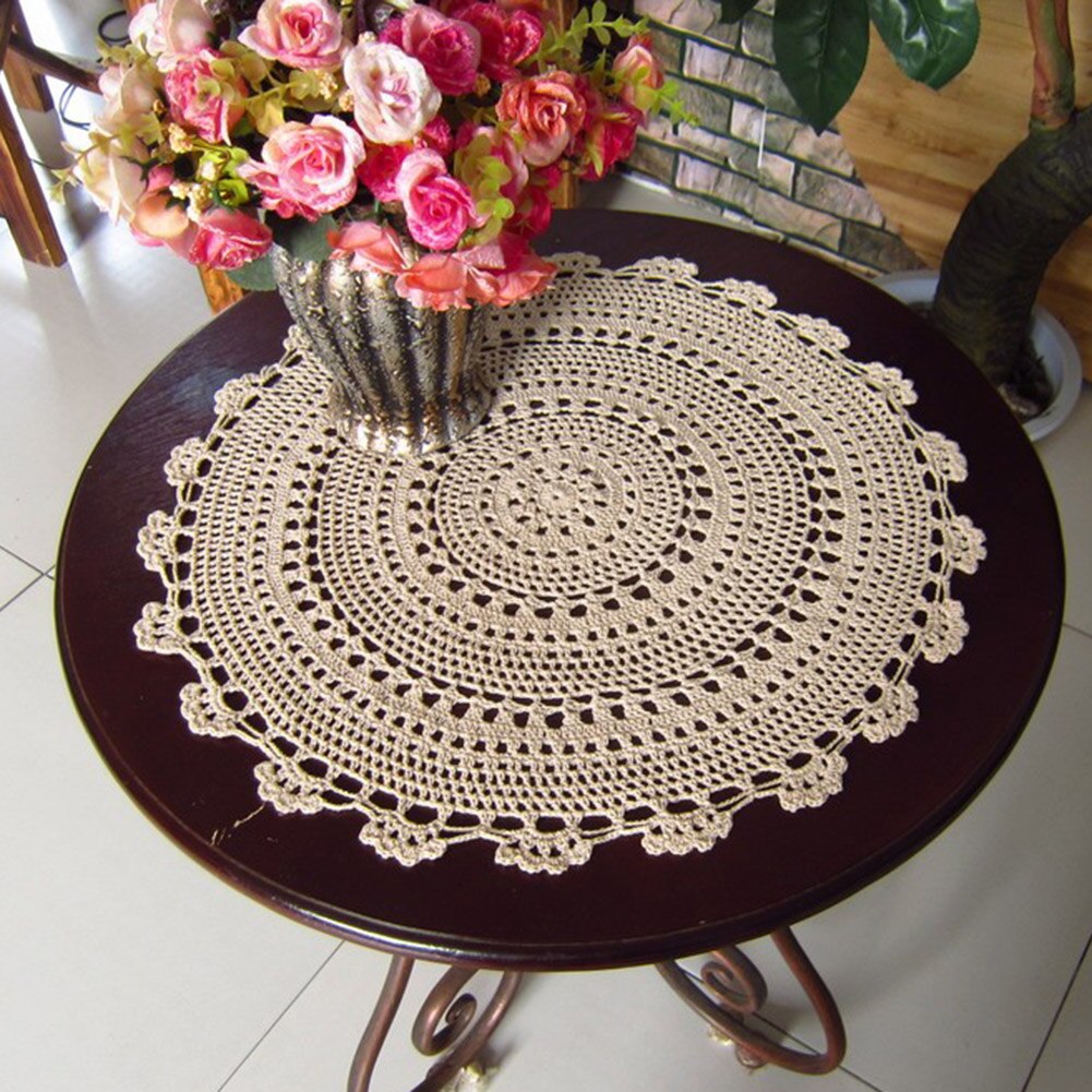 Vintage Crochet Cotton Placemat Cup Mug Coasters Table Tea Coffee Cushion Pad