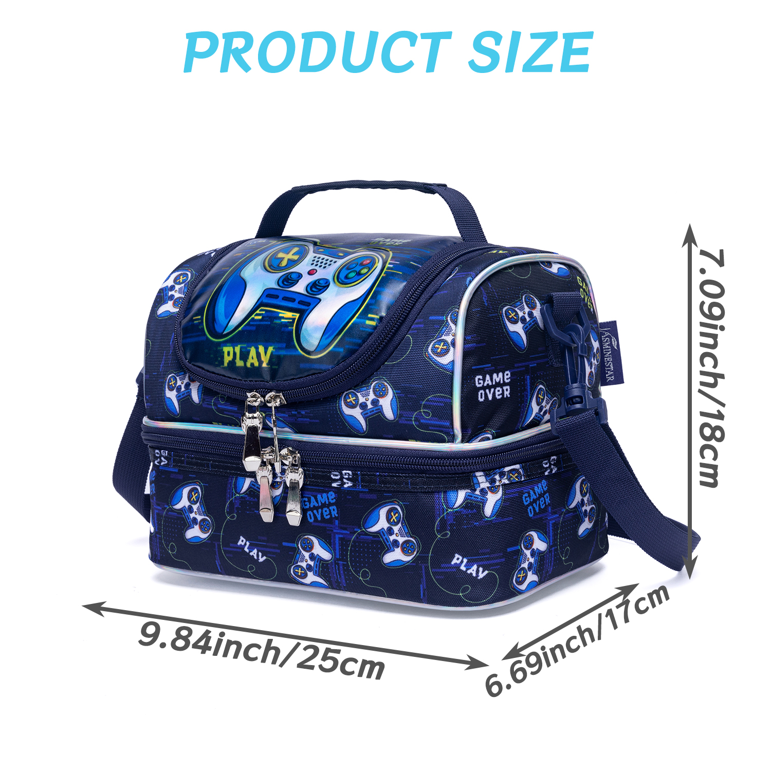 Lunch Box for Boys 5-12 Bento Box for Kids with Ice Pack Lunch Box with Stainless Steel Water Bottle