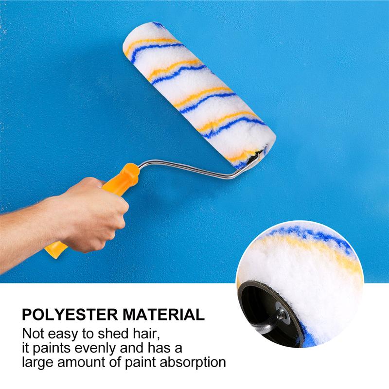 4pcs Paint Brushes 250mm Ceiling DIY Wall Painting Brushes Roller Paint Brush Painting Tools for Home Dorm Office