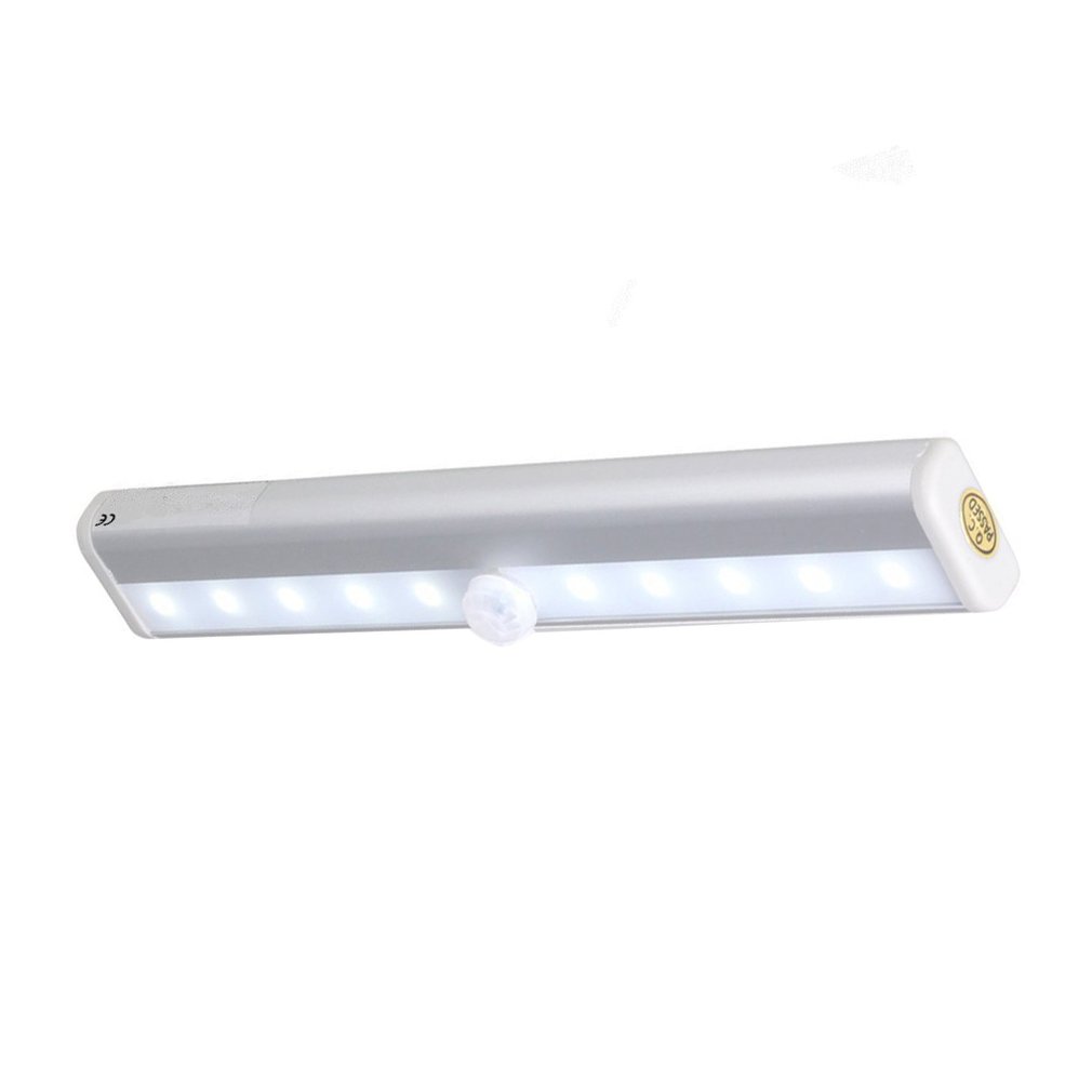 Smart Led Nachtlampje Menselijke Infrarood Inductie Sensor Licht Batterij Opladen Lamp 10 Led Garderobe Kast Verlichting: Default Title